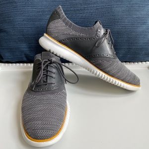 Cole Haan 2.Zerogrand Saddle Knit Gray Oxfords - Size 10.5